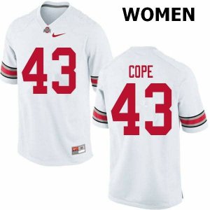 Women's Ohio State Buckeyes #43 Robert Cope White Nike NCAA College Football Jersey Winter DPY1144PT
